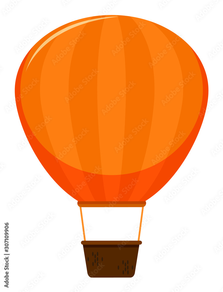 Obraz premium Single picture of orange hot air balloon