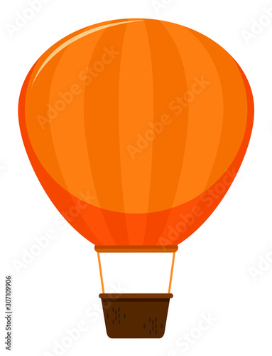 Single picture of orange hot air balloon