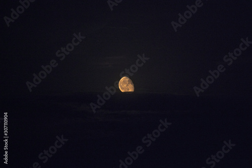 Moon in a dark night