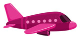 Single picture of airplane in pink color