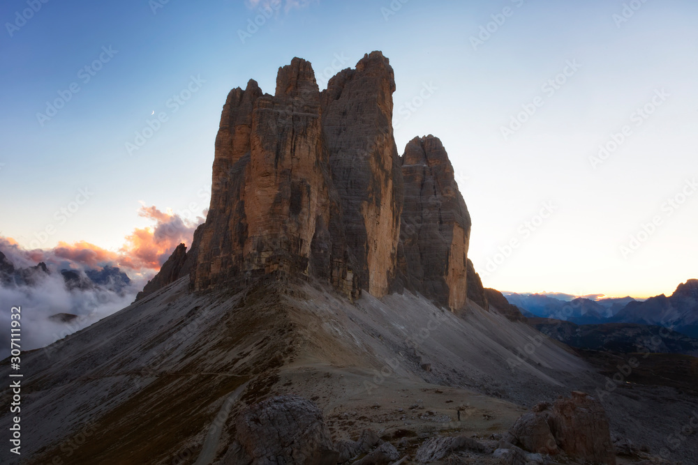 Rocks Tre Cime di Lavaredo , Dolomites, Italy