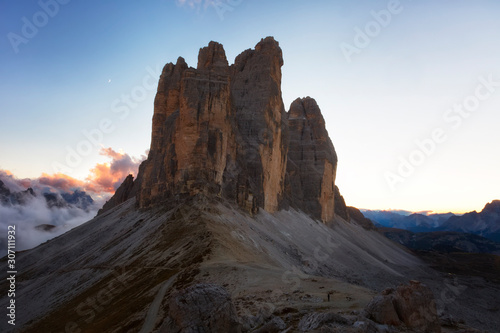 Rocks Tre Cime di Lavaredo , Dolomites, Italy