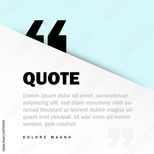 Square Motivation Quote Template Vector Background with Realistic Soft Shadows in Material Design. Good for Inspirational Text, Quotes etc. Horizontal Layout.