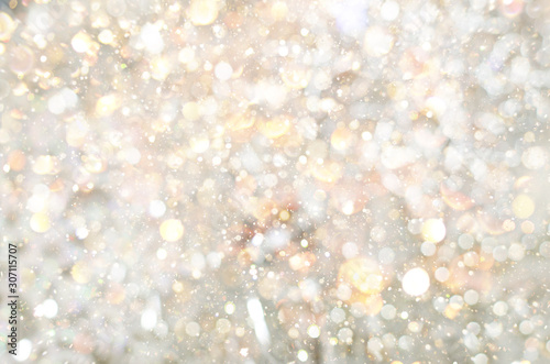 Abstract background of christmas and new year lights bokeh