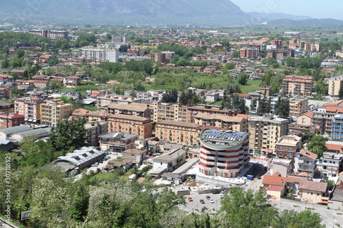 Frosinone, Italy - April 27, 2013: Panoramic photo of the center of the Ciociaria town, provincial capital