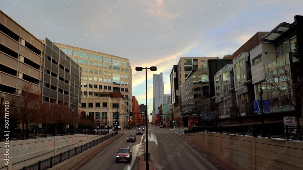 Street view from the downtown of Denver, Colorado Street view from the downtown of Denver, Colorado