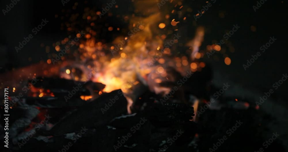 Blacksmith is using hammer to forge metal Blacksmith is using hammer to forge metal