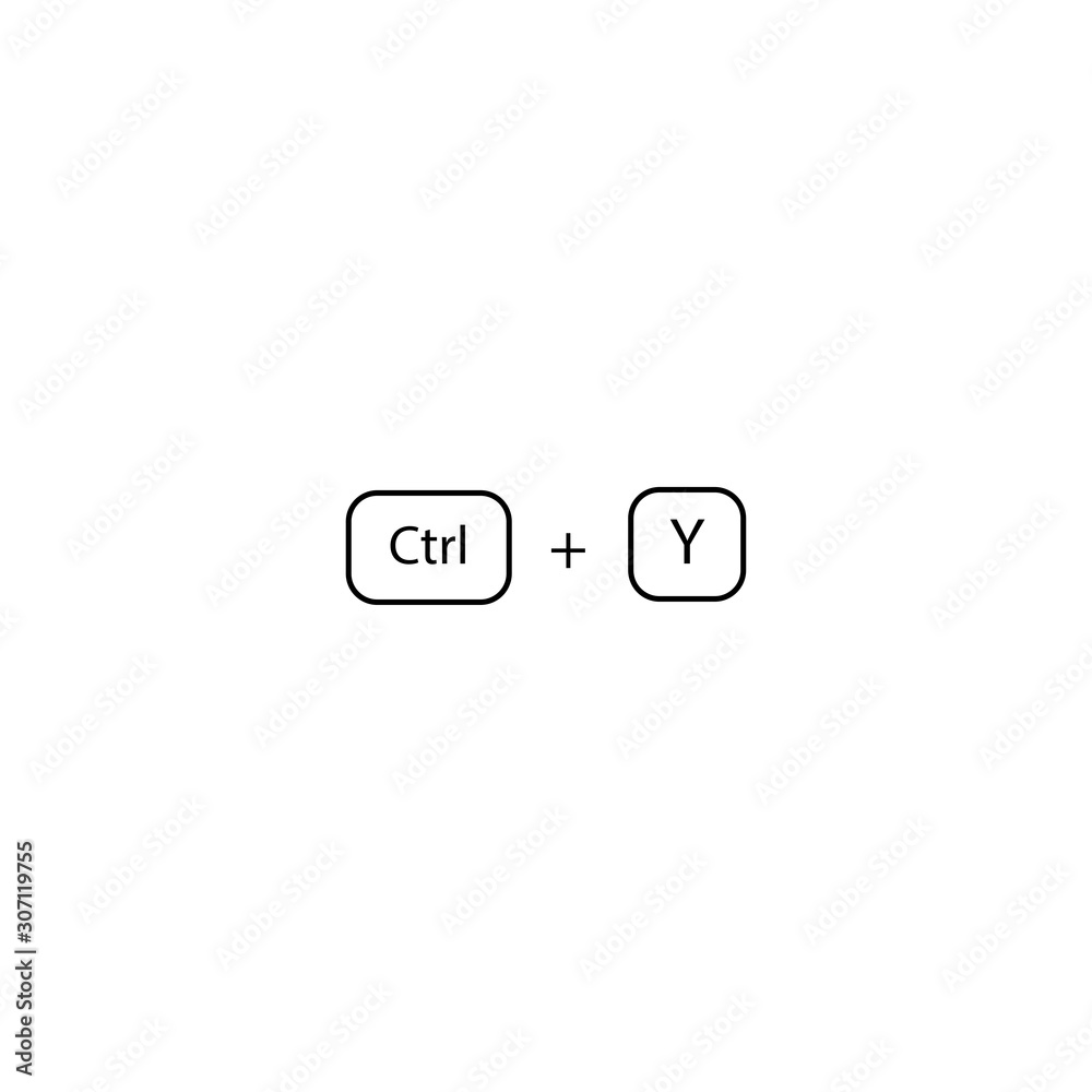 Keyboard shortcut Ctrl + Y sign. Cancel (forward). Shortcut key most