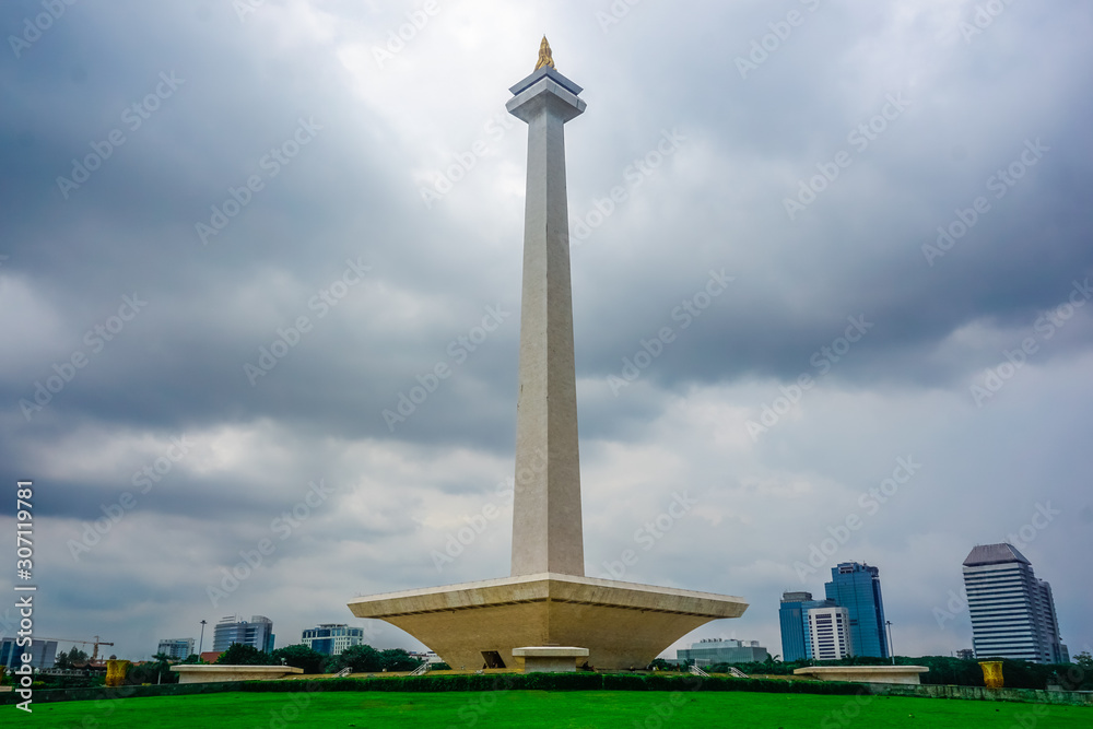 Monas National Monument, in honor of the independence of Indonesia from the Netherlands