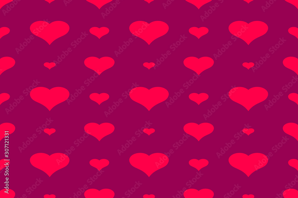 Hearts color illustration. Abstract love wallpaper.