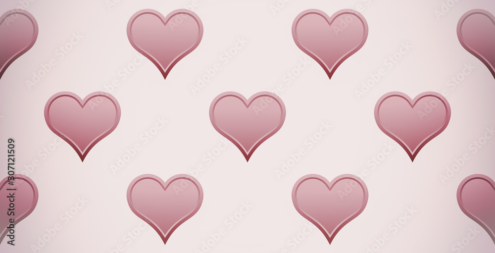 Hearts color illustration. Abstract love wallpaper.