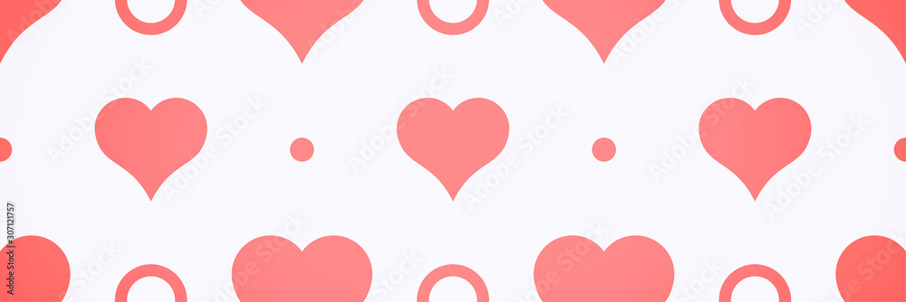 Fototapeta Hearts color illustration. Abstract love wallpaper.