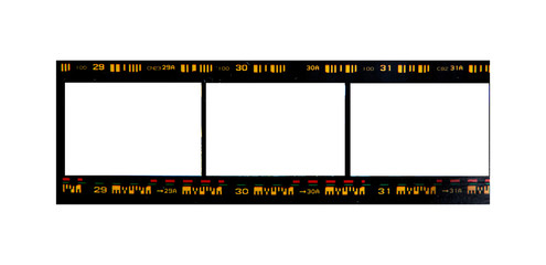 (35 mm.) film frame.With white space.film camera.