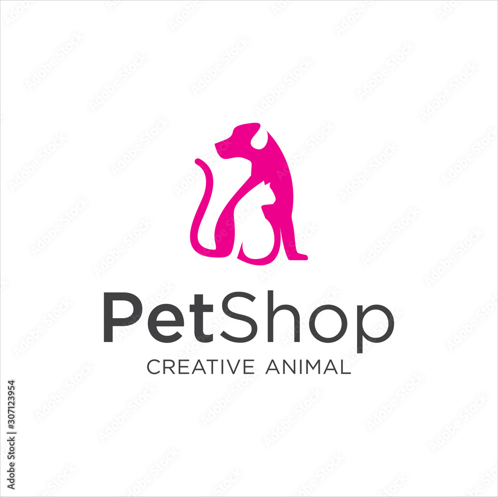 Pet Shop Logo Design Stock Illustrations Pet Logo Design Dog Cat pet-shop-logo-design-stock-illustrations-pet-logo-design-dog-cat