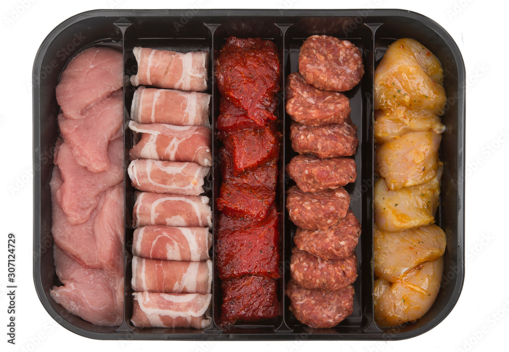 Meat product. Wrapped Meat product. Wrapped