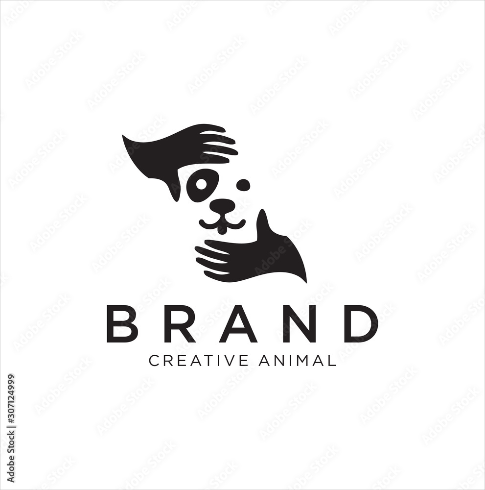 Dog Hand Logo Stock Illustrations . Dog care Logo . Pet care logo icon symbols Dog Hand Logo Stock Illustrations . Dog care Logo . Pet care logo icon symbols