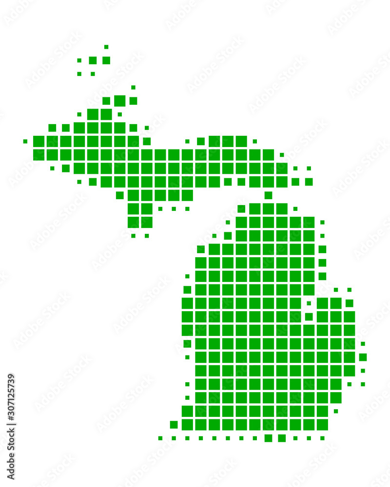 Fototapeta premium Karte von Michigan