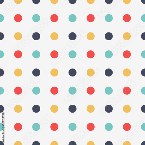 Pattern with colorful circles. Seamless vector background