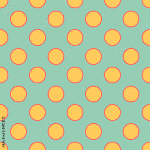 Seamless vector polka dots pattern