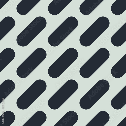 Seamless vector pattern with diagonal rounded stripes