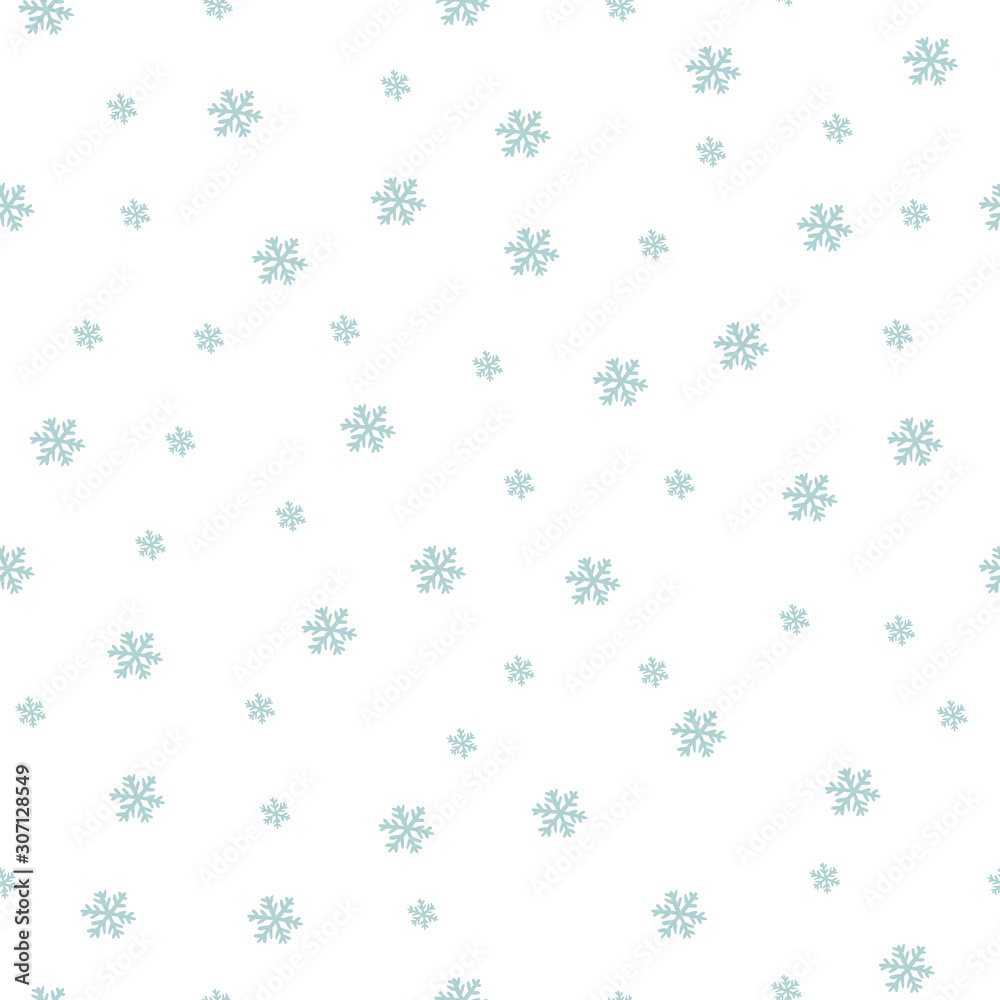 Snowflakes seamless pattern.