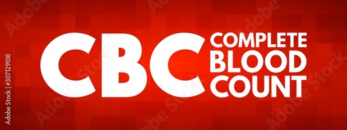 CBC - Complete Blood Count acronym, medical concept background