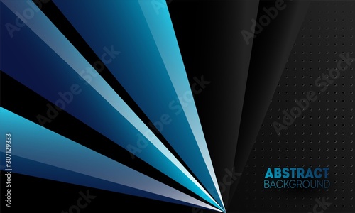 Wallpaper Mural Modern dark luxury abstract background with blue shining triangles.  Torontodigital.ca