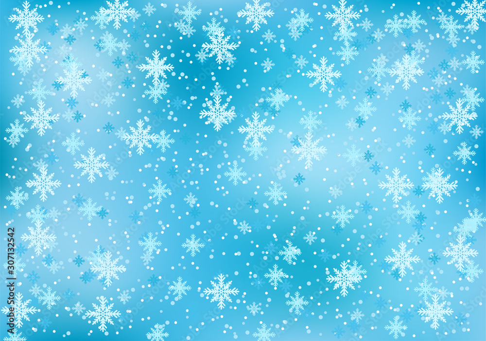 Winter christmas background with snowflakes on a blue background. Winter christmas background with snowflakes on a blue background.
