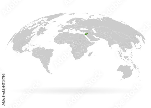 Territory of Jordan. Planet Earth. The Earth, World Map on white background. Vector illustration. EPS 10