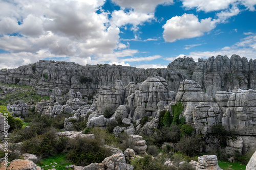 Paraje natural del torcal de Antequera en la provincia de Málaga, Andalucía	 photo