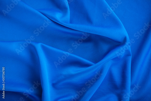Abstract blue fabric texture background.