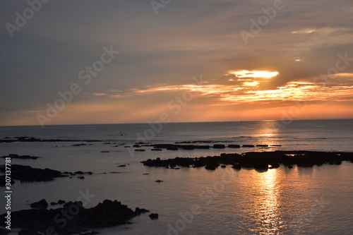 sunset over the sea