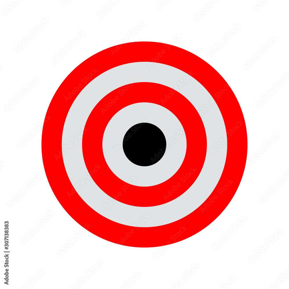 Target icon vector illustration design . Bow, center focus target Target icon vector illustration design . Bow, center focus target