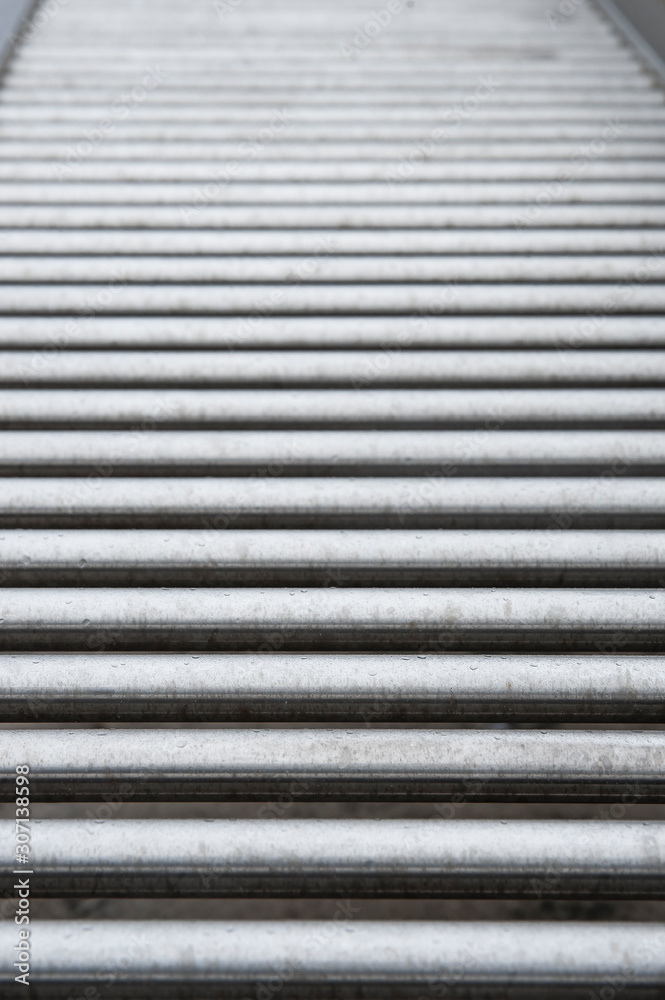 Abstract background of stainless pipes