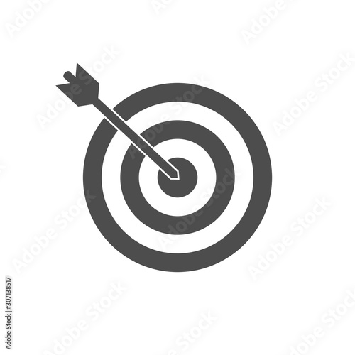 Target icon vector illustration design . Bow, center focus target