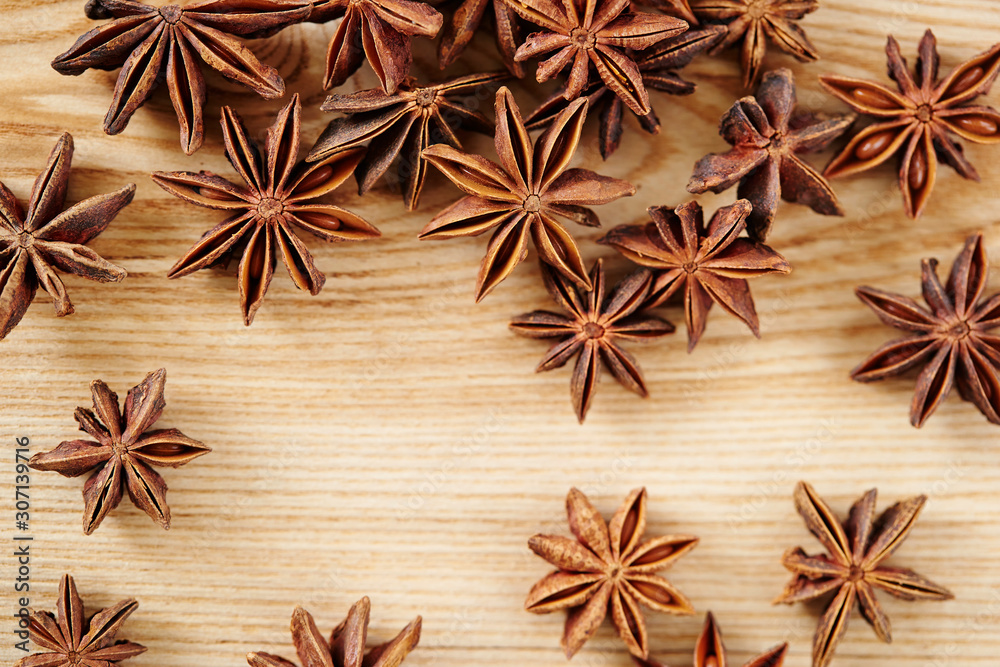 Star anise seed, cooking spice Star anise seed, cooking spice