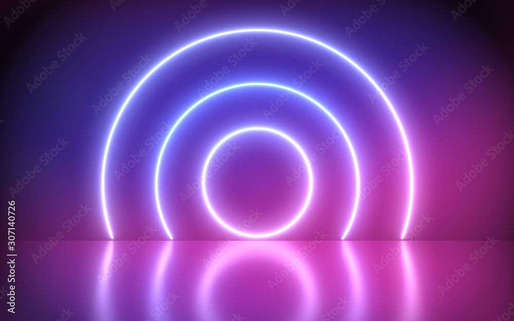 Neon abstract background, pink and blue spectrum vibrant colors, glowing lines, tunnel, neon lights, laser show. Neon abstract background, pink and blue spectrum vibrant colors, glowing lines, tunnel, neon lights, laser show.