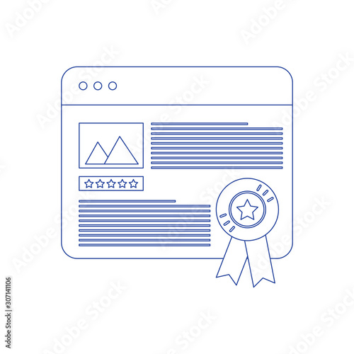 Modern flat style illustration of seo concept of developing and improving website ranking. Concept of line icon