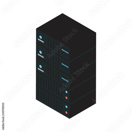 data server tower isolated icon