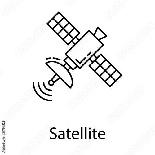  Satellite Line Vector  