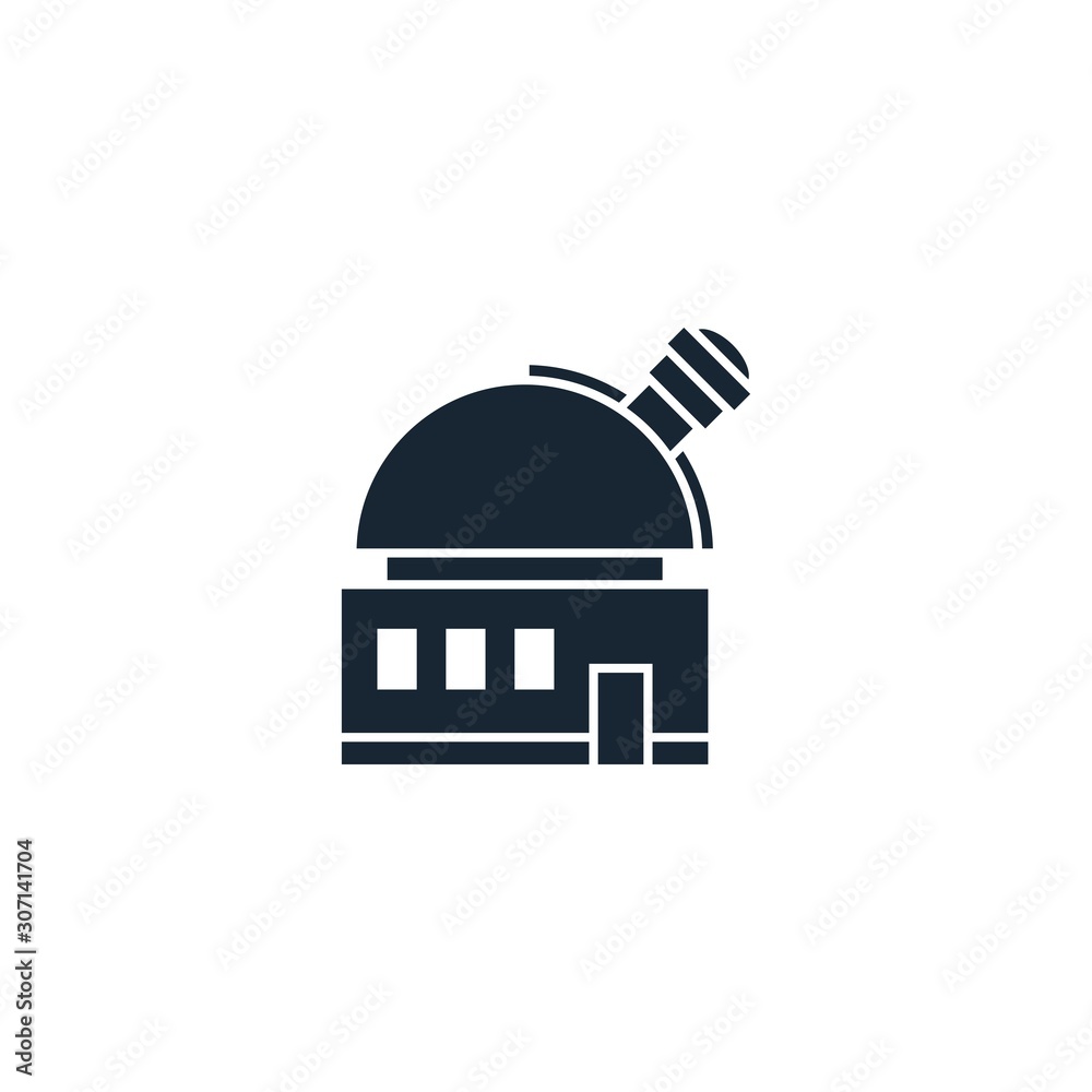 observatory creative icon. filled illustration. From Space Exploration icons collection. Isolated observatory sign on white background observatory creative icon. filled illustration. From Space Exploration icons collection. Isolated observatory sign on white background