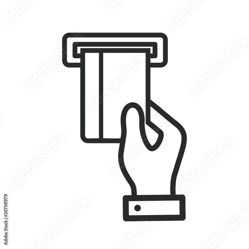 insert card atm icon vector design template
