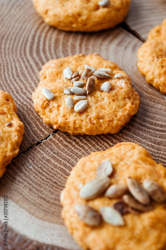 Carrot Vegan Cookies. Natural sprouting homemade food.