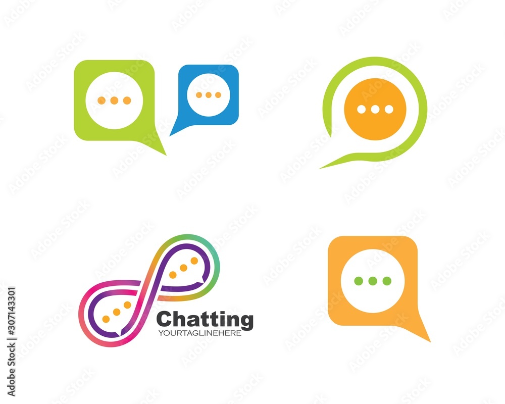 speech bubble logo icon vector