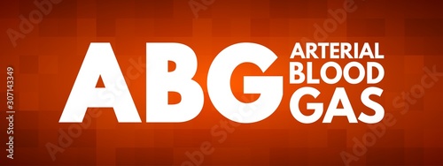 ABG - Arterial Blood Gas acronym, medical concept background