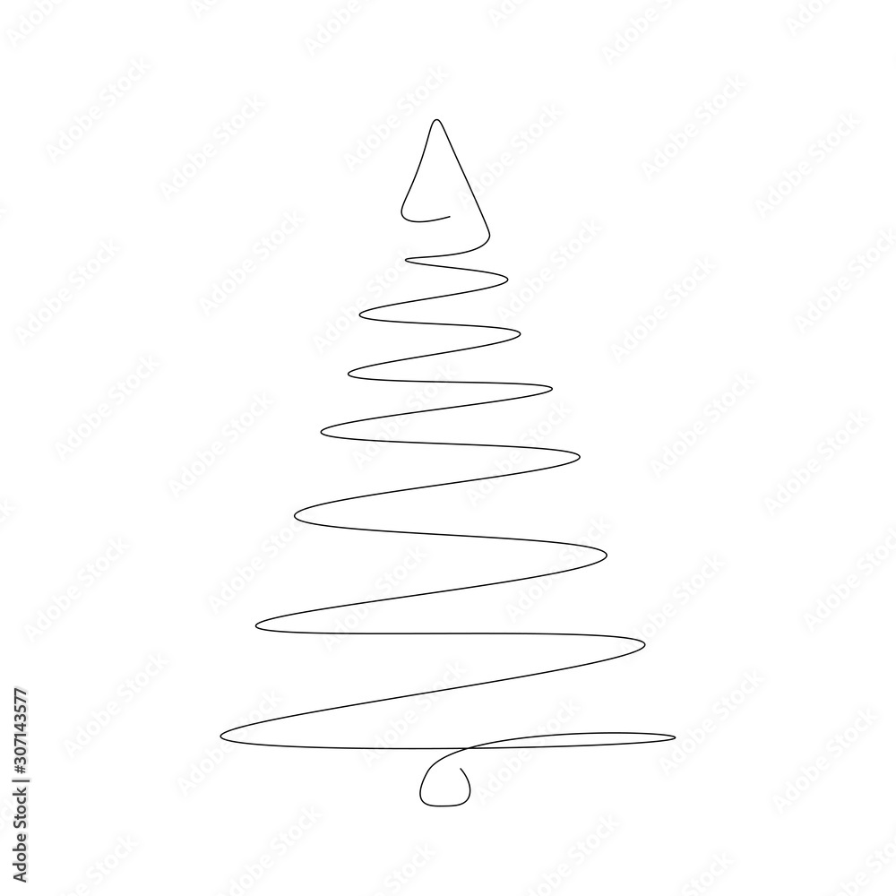 Christmas forest tree vector illustration Christmas forest tree vector illustration