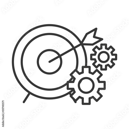 target arrow with gears settings