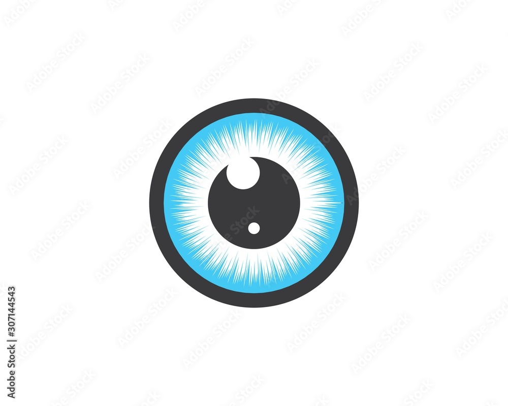 optical eye icon Logo vector Template illustration
