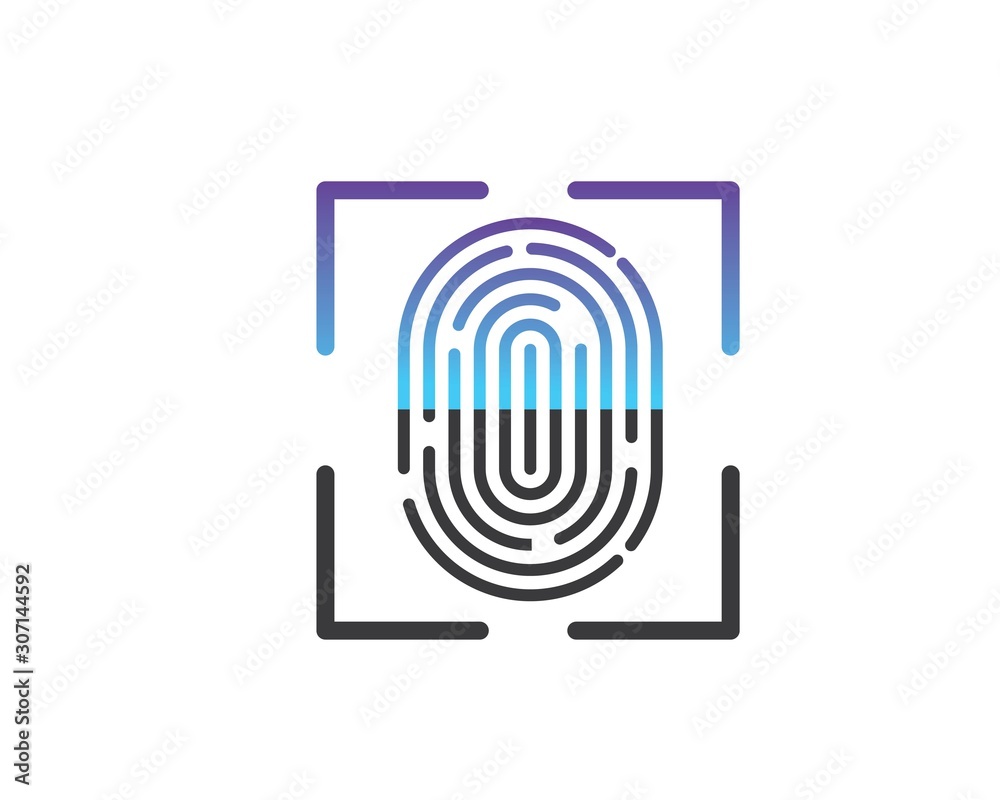 fingerprint logo icon illustration vector template fingerprint logo icon illustration vector template