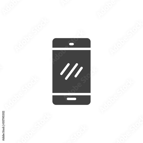 Mobile phone vector icon. filled flat sign for mobile concept and web design. Smartphone glyph icon. Symbol, logo illustration. Cell phone vector graphics